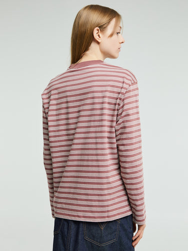 Carhartt WIP - W' Long Sleeve Sydney T-Shirt in Sydney Stripe Dusky Pink