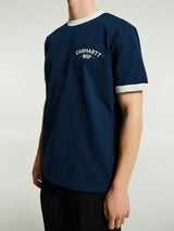Carhartt WIP - 89 Ringer T-Shirt in Ink, Wax Heavy Enzyme Wash