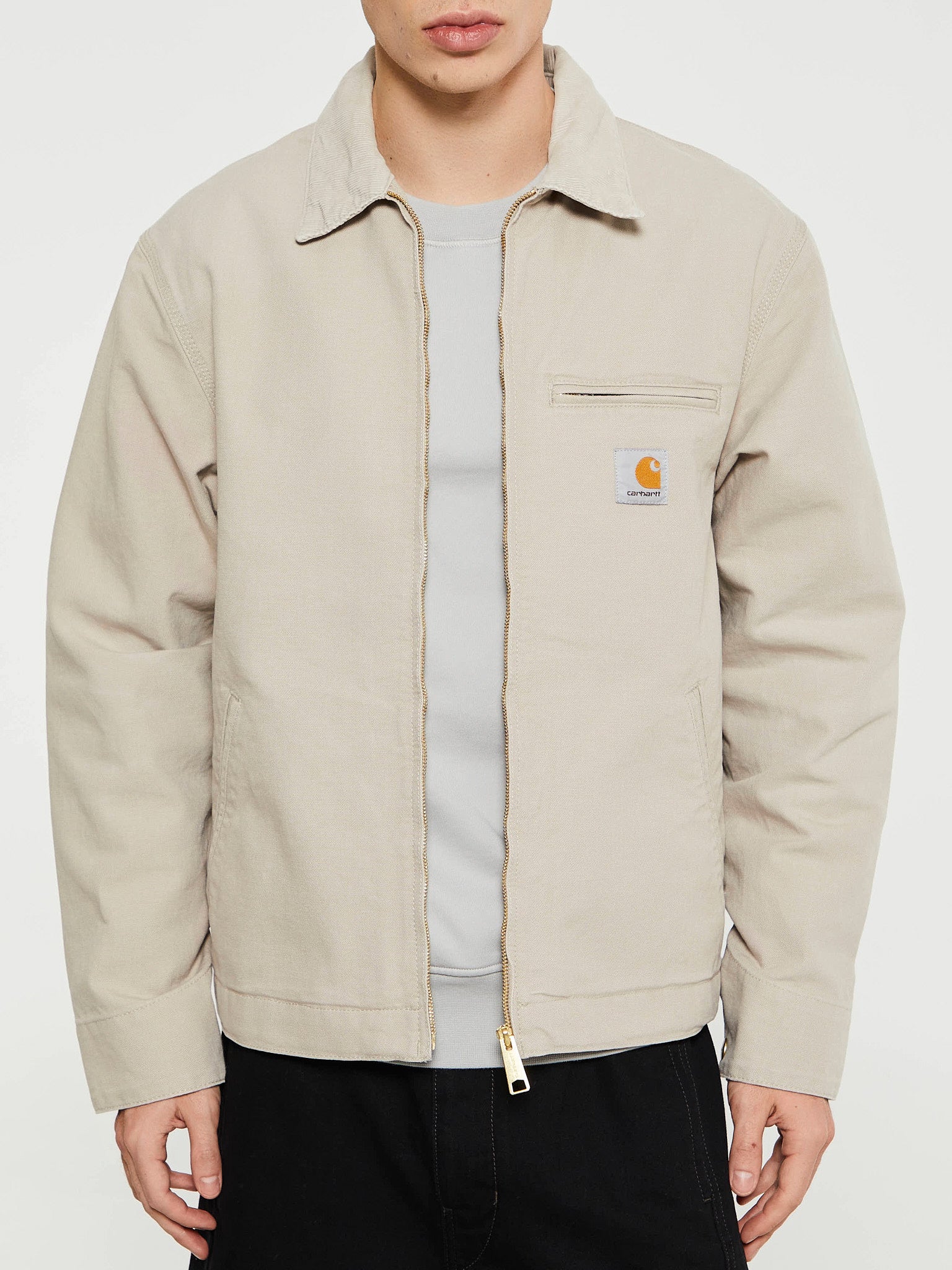 Carhartt WIP - Detroit Jacket in Dusky Beige Stone Canvas