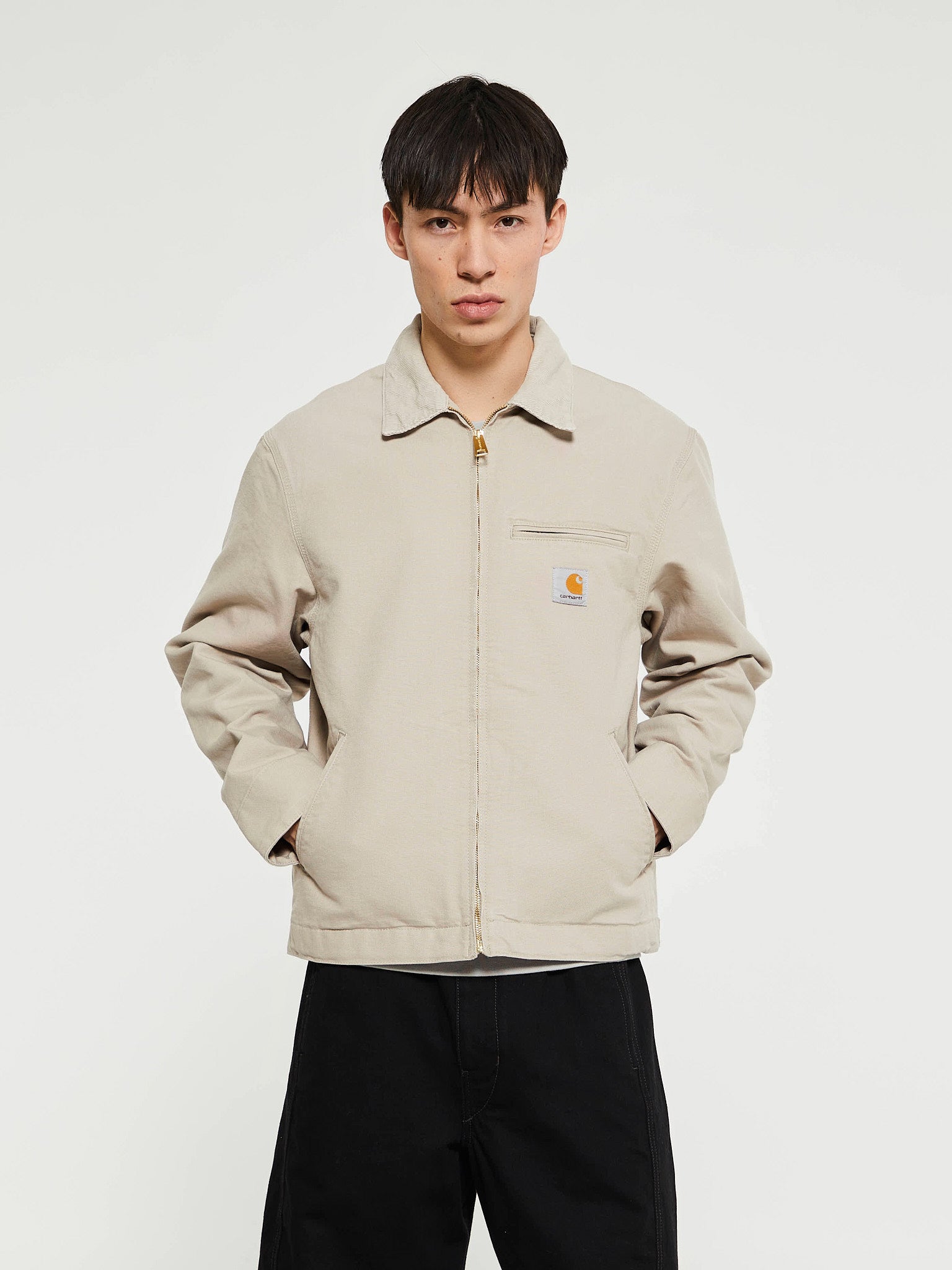 Carhartt WIP - Detroit Jacket in Dusky Beige Stone Canvas