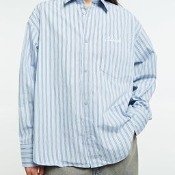 Carhartt WIP - W' Grimsby Shirt in Grimsby Stripe, Blue Fog