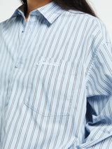 Carhartt WIP - W' Grimsby Shirt in Grimsby Stripe, Blue Fog