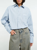 Carhartt WIP - W' Grimsby Shirt in Grimsby Stripe, Blue Fog