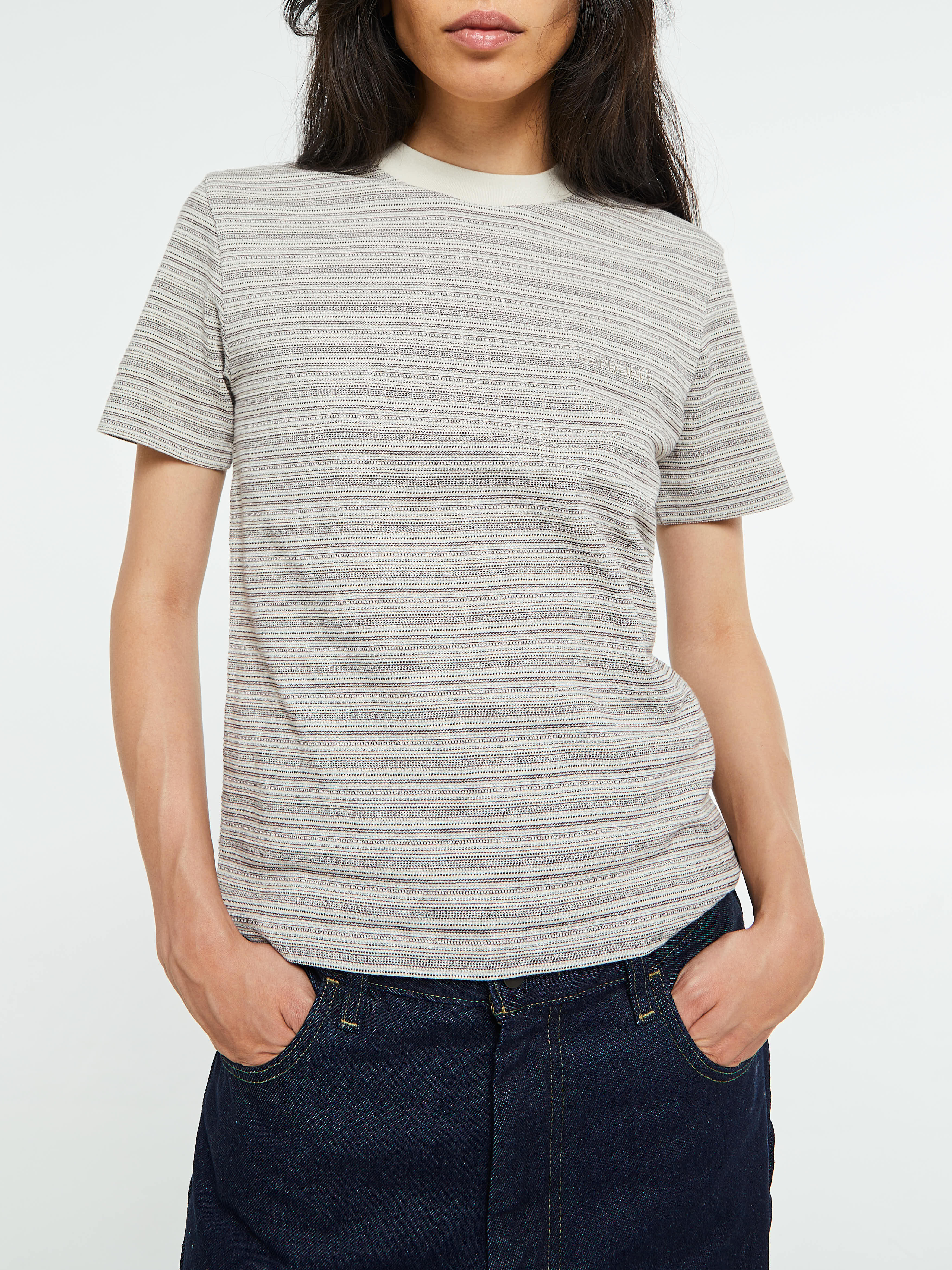 W’ Gellar T-Shirt in Gellar Stripe, Wax