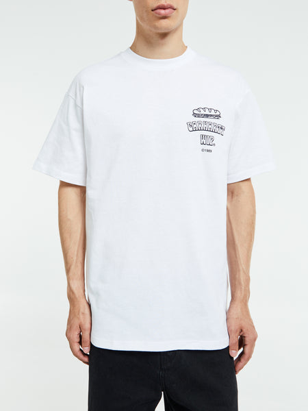 【Carhartt】 ★ S/S SANDWICH T-SHIRT ★ WHITE & BLUE FOG Carhartt WIP Sandwich T-Shirt | Blue Fog – Page Sandwich T-Shirt