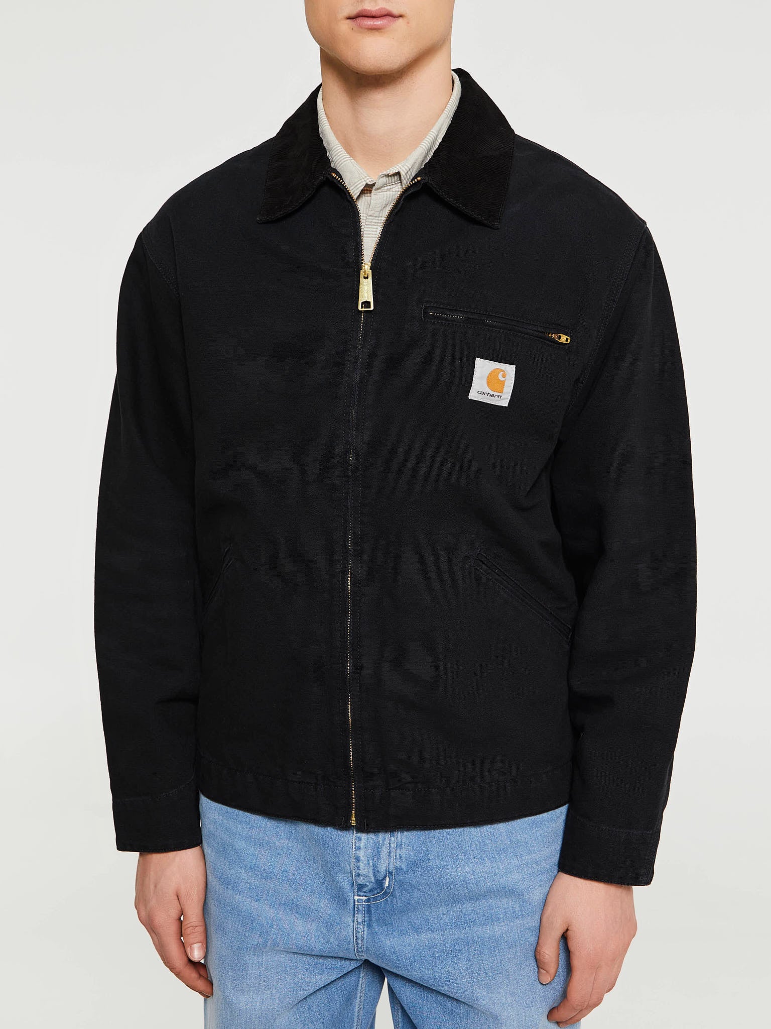 Carhartt WIP - OG Detroit Jacket in Black Aged Canvas