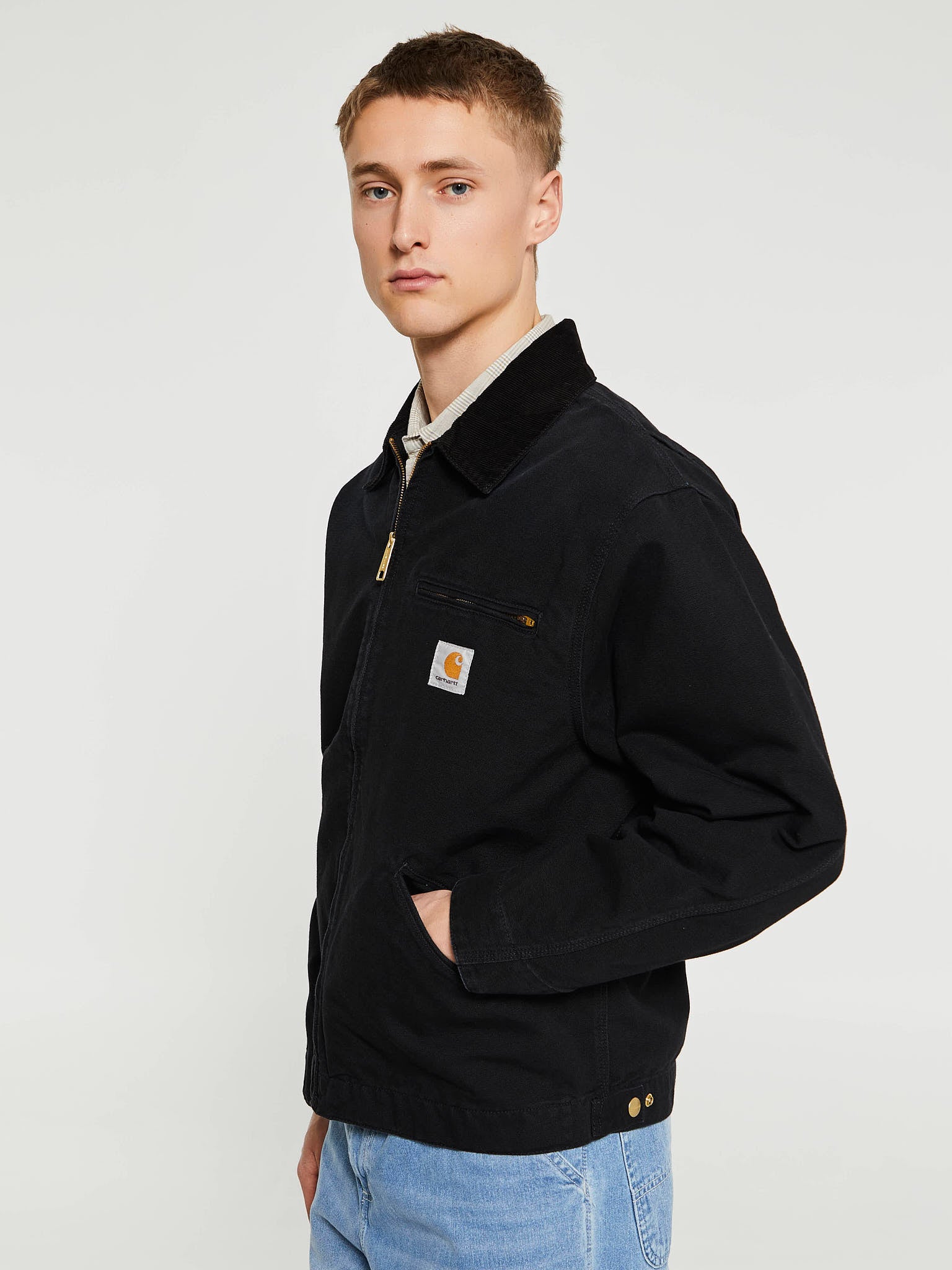 Carhartt WIP - OG Detroit Jacket in Black Aged Canvas