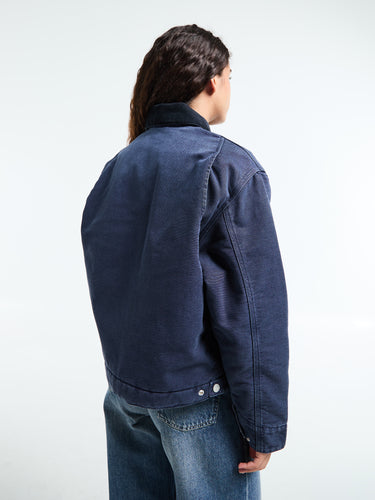 Carhartt WIP - W' OG Detroit Jacket in Dark Navy and Black stone canvas