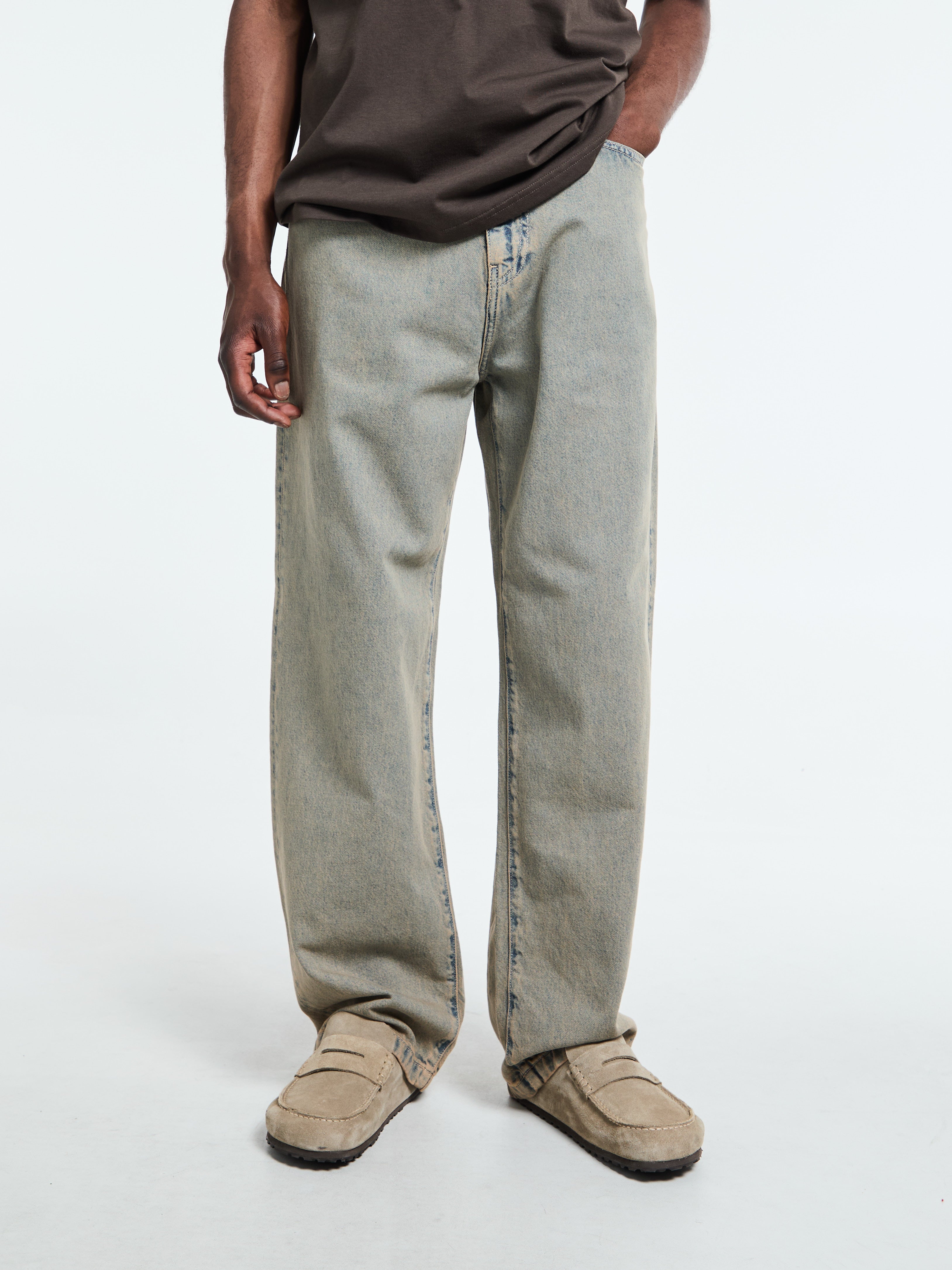 Carhartt WIP - Landon Pants in Blue and Leather Garment Dyed