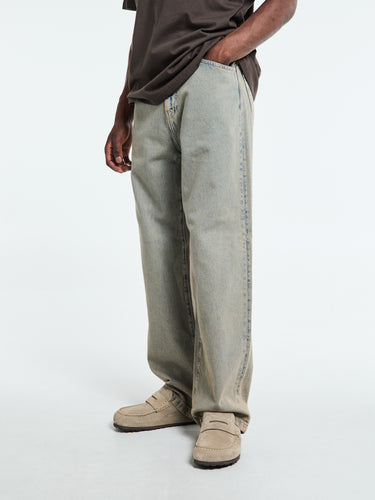 Carhartt WIP - Landon Pants in Blue and Leather Garment Dyed