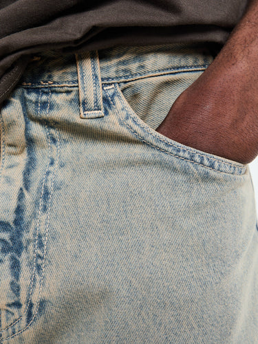 Carhartt WIP - Landon Pants in Blue and Leather Garment Dyed