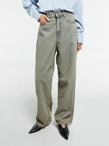 Carhartt WIP - W' Brandon Pants in Blue and Leather Garment Dyed