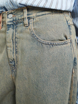 Carhartt WIP - W' Brandon Pants in Blue and Leather Garment Dyed