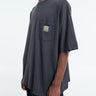 Carhartt WIP - Hudson Pocket T-Shirt in Black Chalk Wash