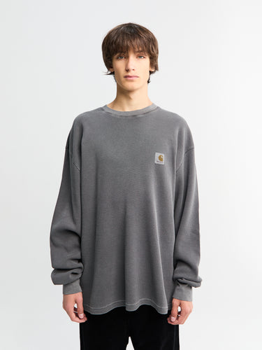 L/S Vista Waffle T-Shirt in Black