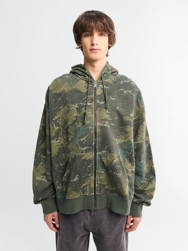 Hooded Benton Sweat Jacket in Green