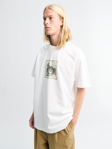Carhartt WIP - S/S Lightyears Ahead T-Shirt in White heavy stone wash