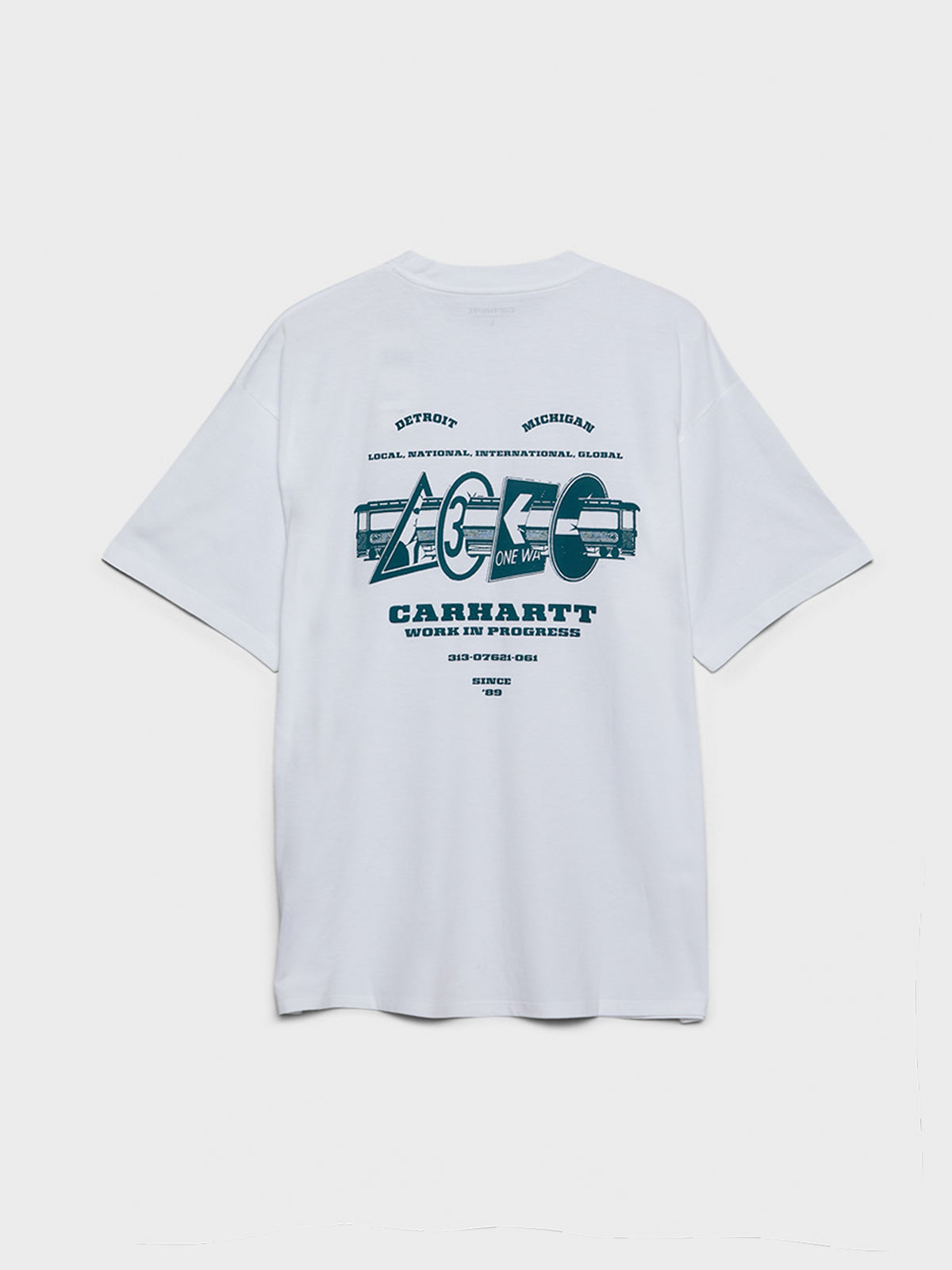 Carhartt WIP - Runaway T-Shirt in White and Malachite