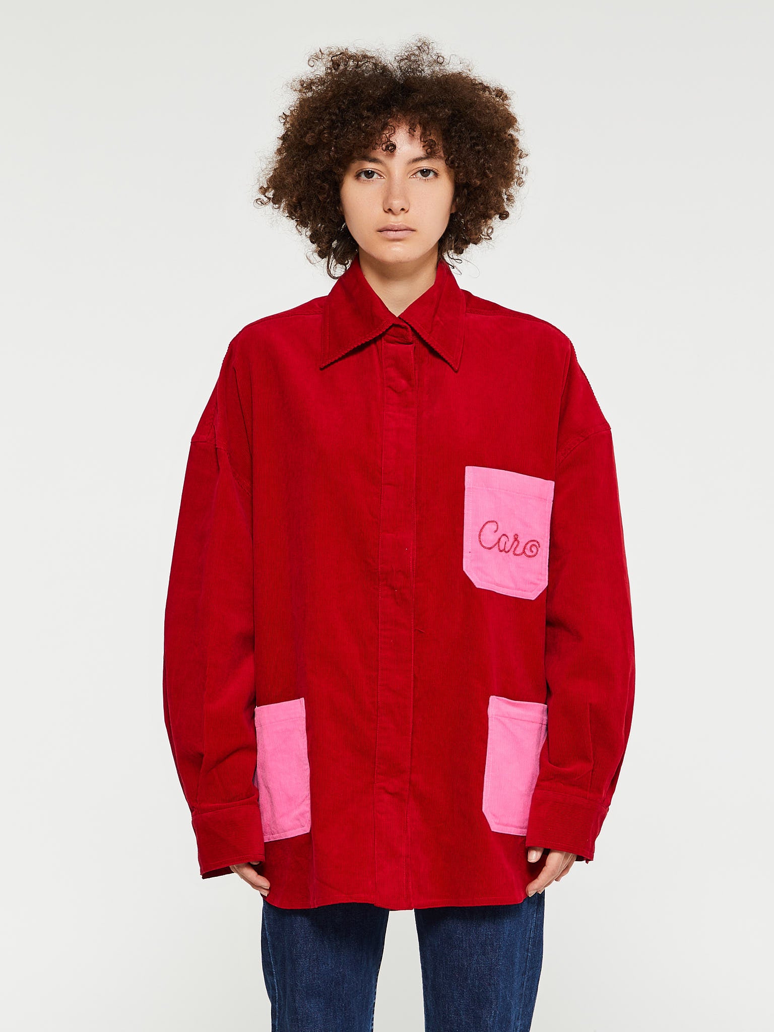 CARO Editions - Frederik Shirt in Red With Pink