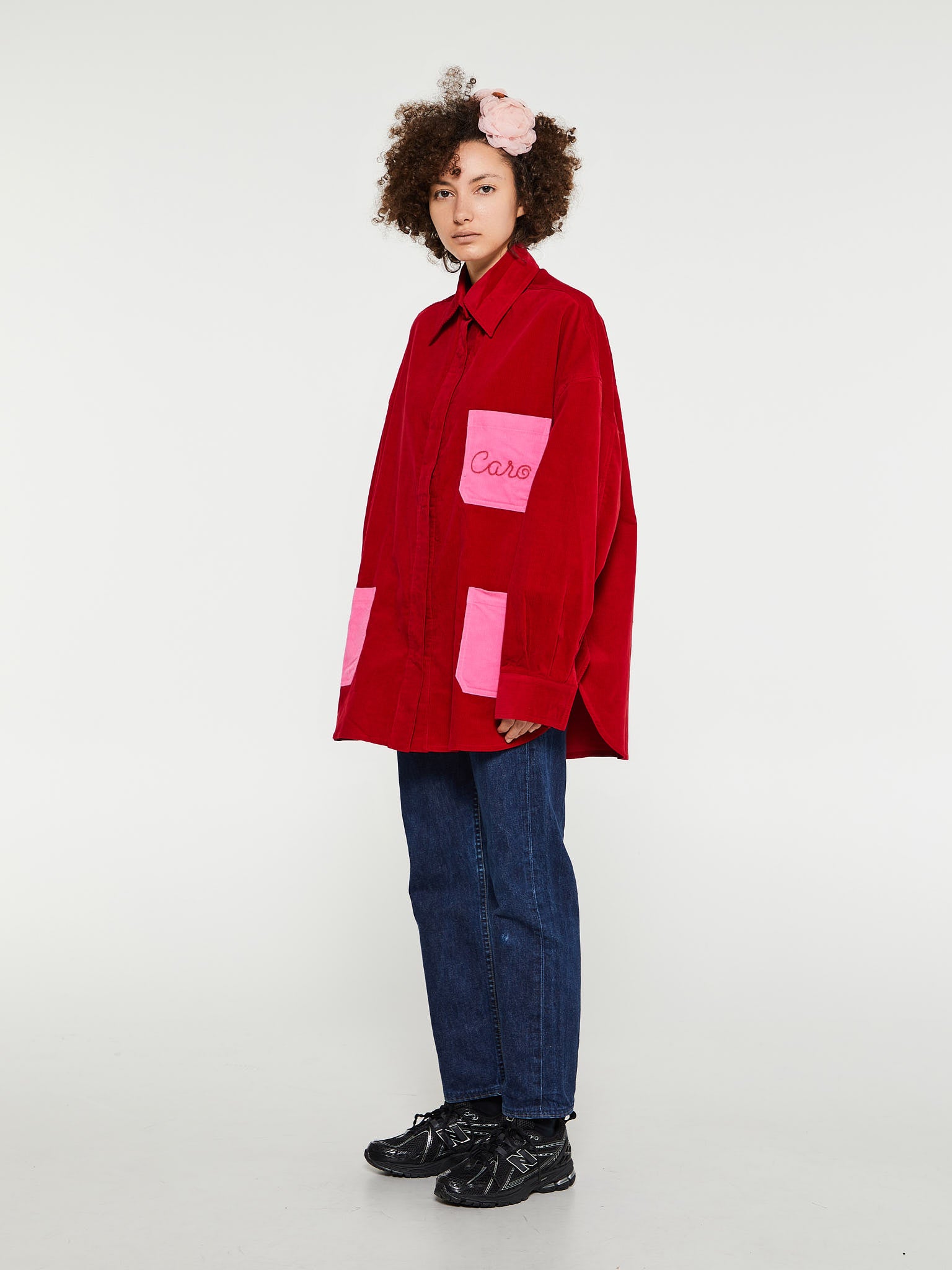 Frederik Shirt in Red With Pink