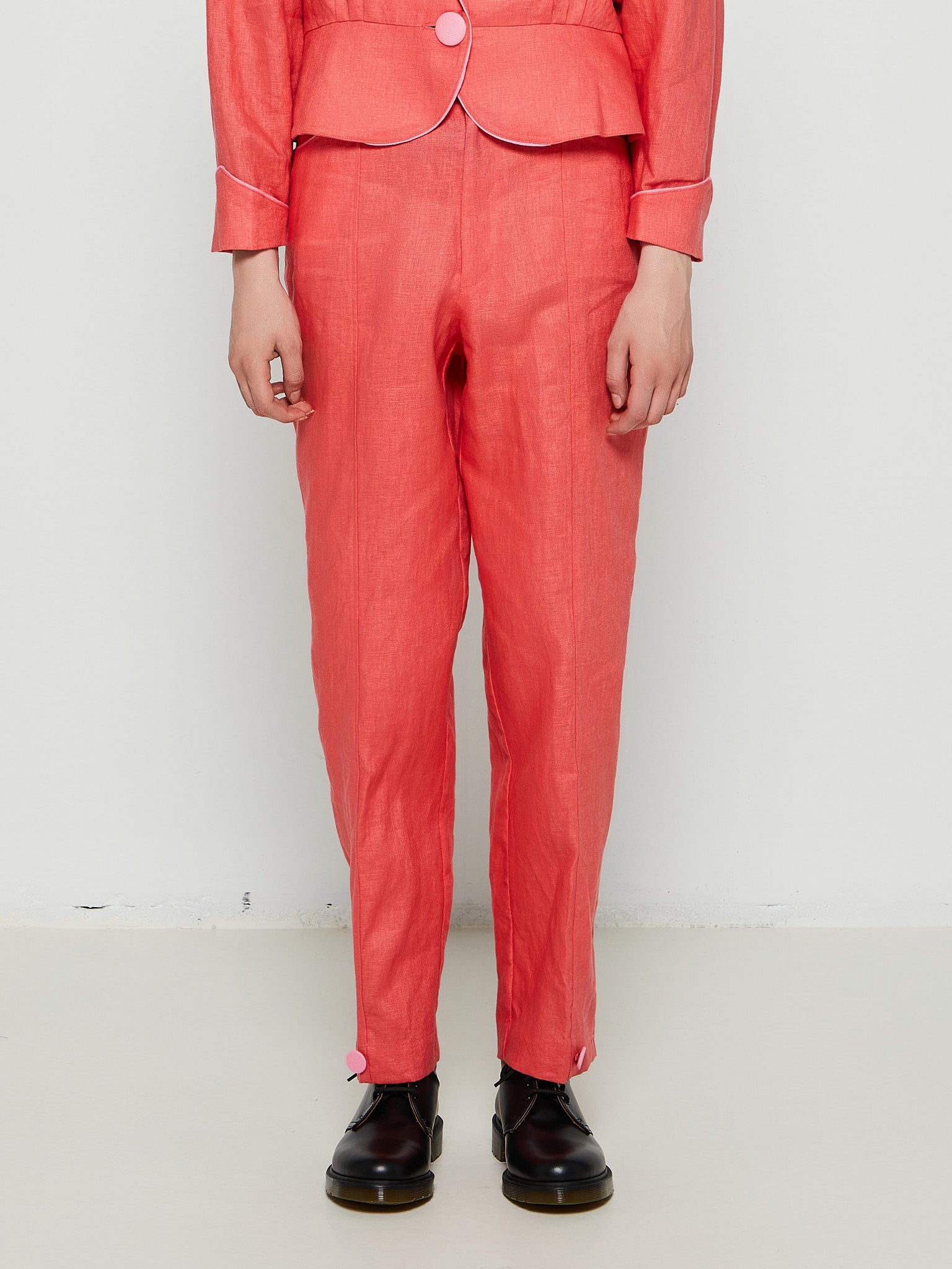 CARO Editions - Emma Pants in Orange Linen