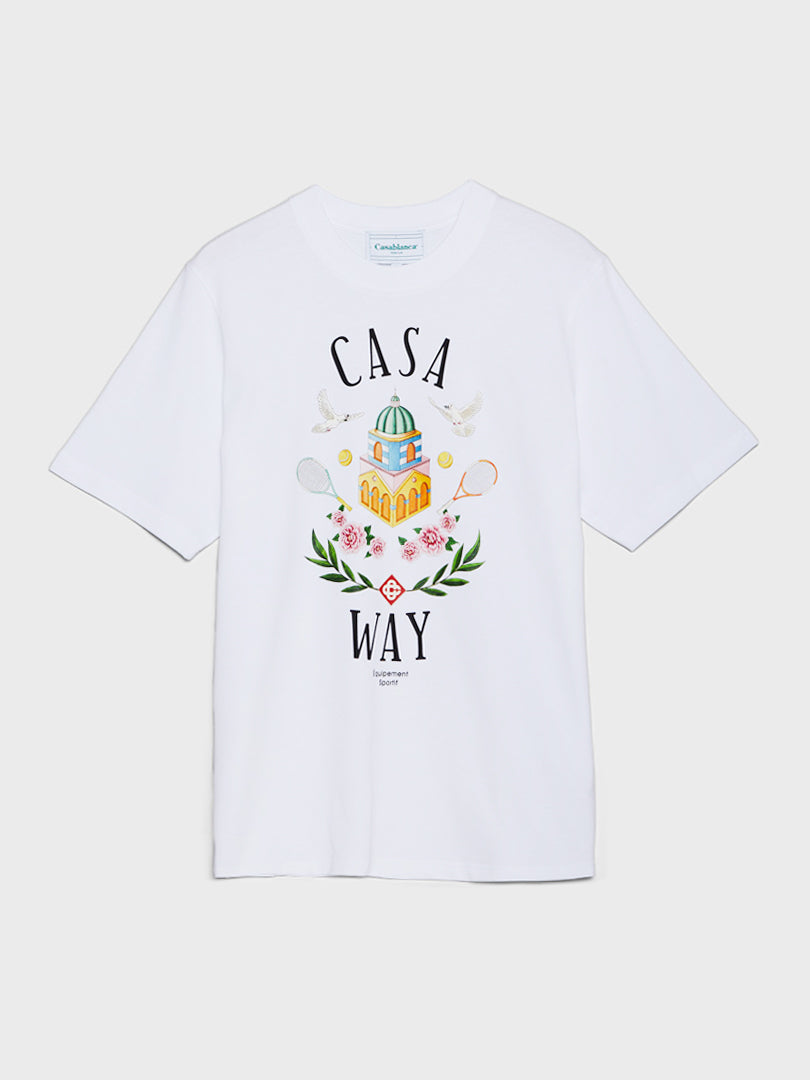Casablanca - Casa Way Printed T-Shirt in White