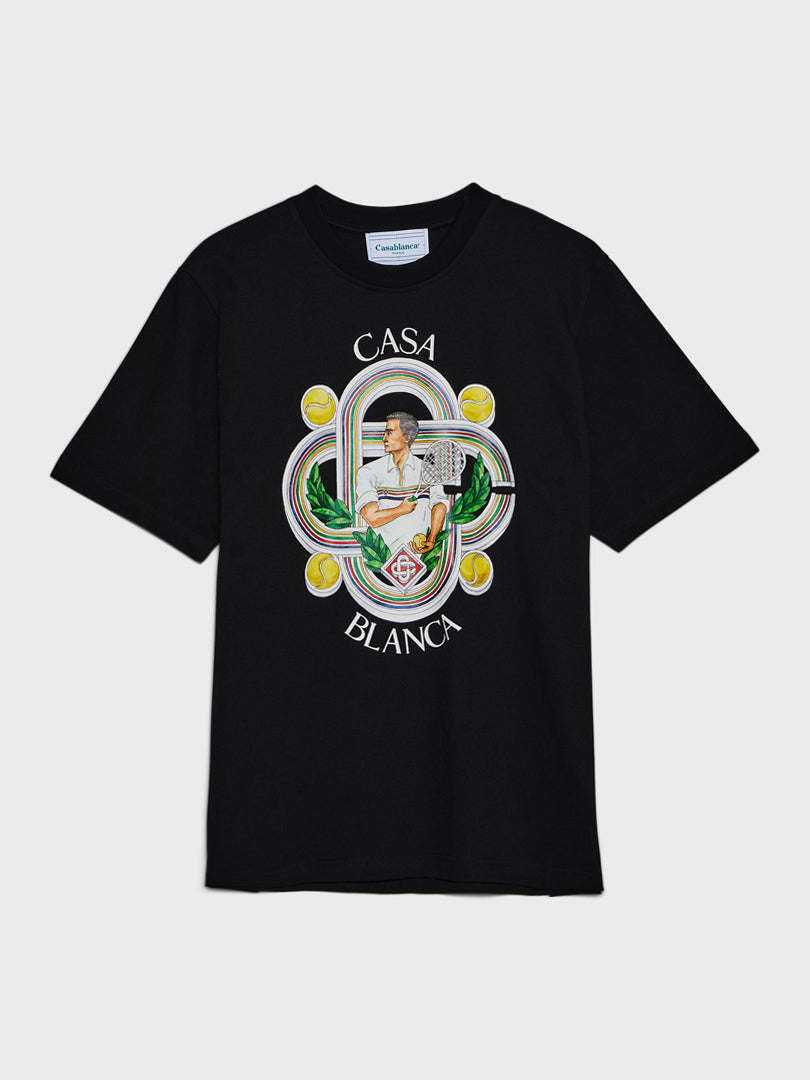 Casablanca - Le Joueur Printed T-Shirt in Black