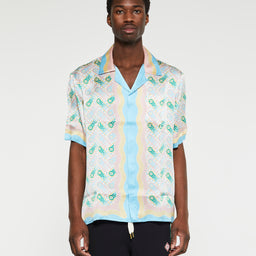 Casablanca - Cuban Collar Shirt in Ping Pong Print