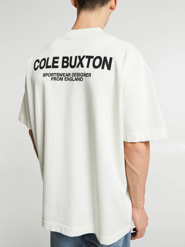 Cole Buxton - CB Sportswear T-Shirt in Vintage White