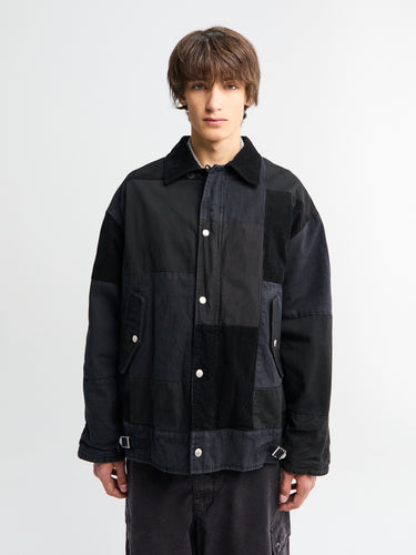 Patchwork Jacket in Black Mix