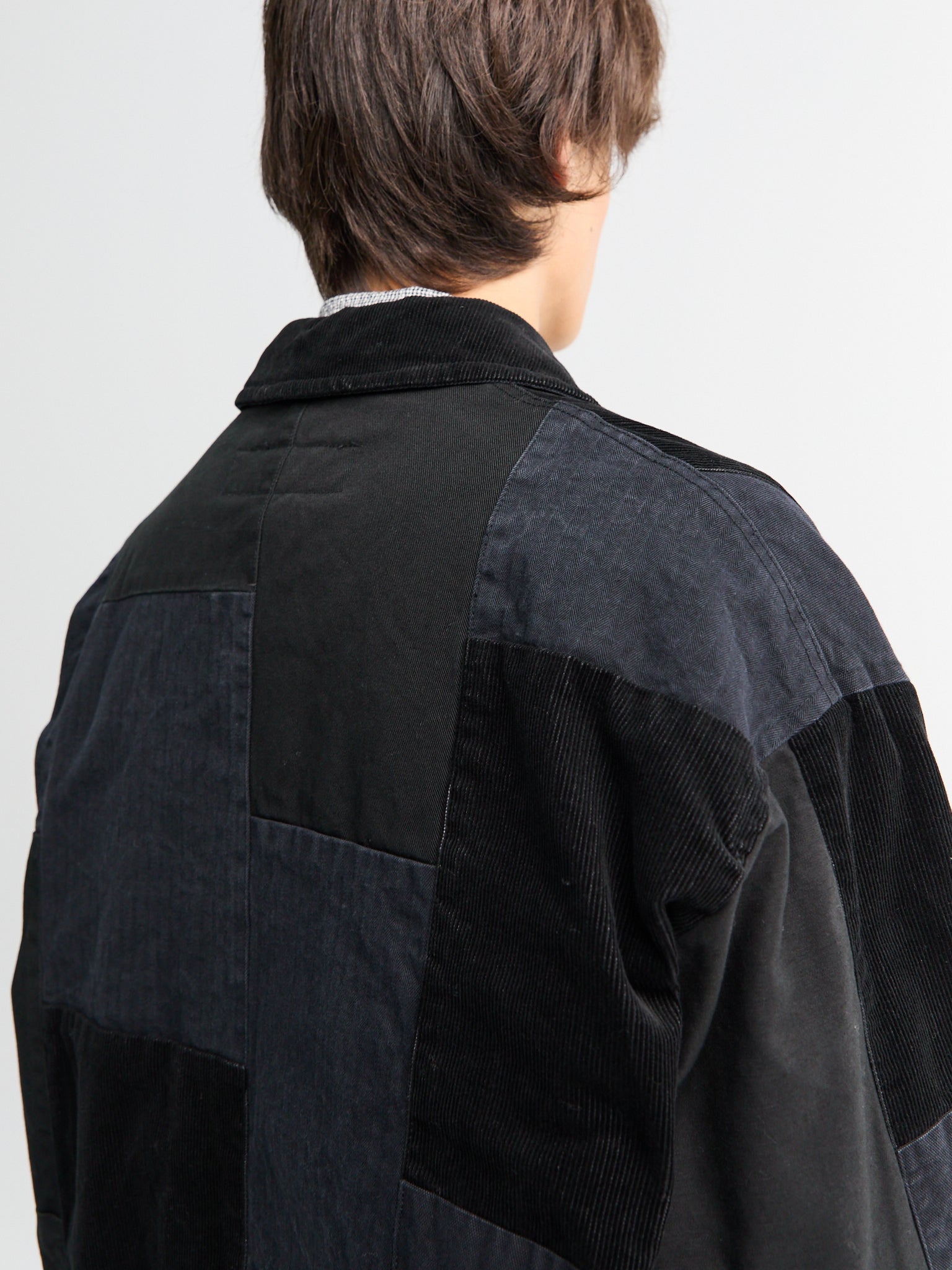 Comme des Garcons Homme Patchwork Jacket i Sort Mix – Stoy