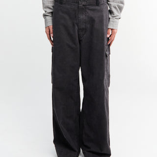 Comme des Garçons Homme - Wide Leg Utility Trousers in Washed Black