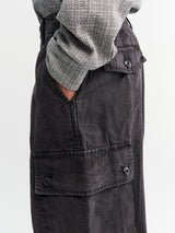 Comme des Garçons Homme - Wide Leg Utility Trousers in Washed Black