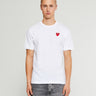 Comme des Garçons PLAY - Shortsleeved T-Shirt in White