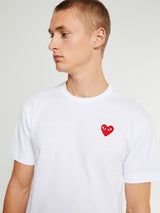 Comme des Garçons PLAY - Shortsleeved T-Shirt in White