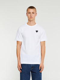 Comme des Garçons PLAY - Short Sleeved T-Shirt in White