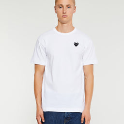 Comme des Garçons PLAY - Short Sleeved T-Shirt in White
