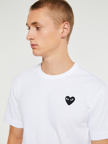 Comme des Garçons PLAY - Short Sleeved T-Shirt in White