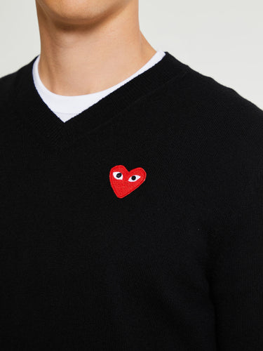 Comme des Garçons PLAY - Knit Pullover in Black