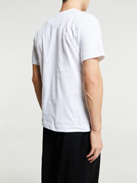 Comme des Garçons PLAY - T-Shirt With Black Emblem in White
