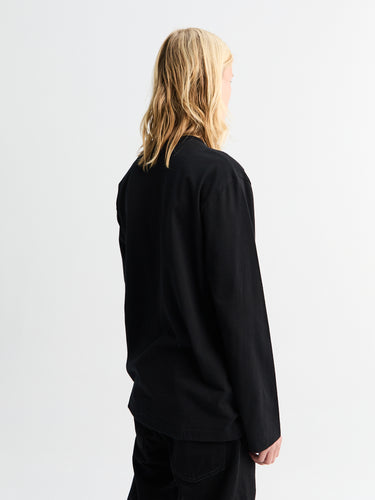 Comme des Garçons PLAY - Red Heart Longsleeved T-Shirt in Black