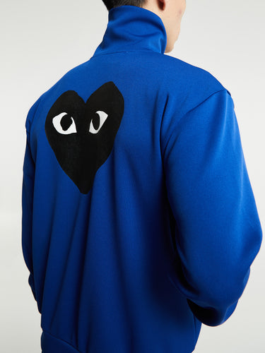 Comme des Garçons PLAY - Sweatshirt with Black Emblem in Navy