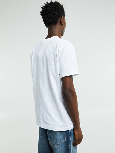 Comme des Garçons PLAY - T-SHIRT EMBLEM X METALSTONE in White and Black