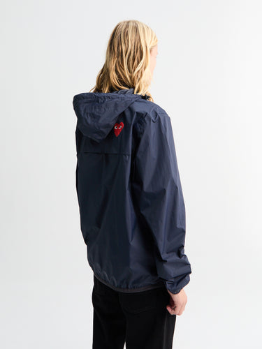 Comme des Garçons PLAY - CDG x K-Way Full Zip Packable Jacket in Navy