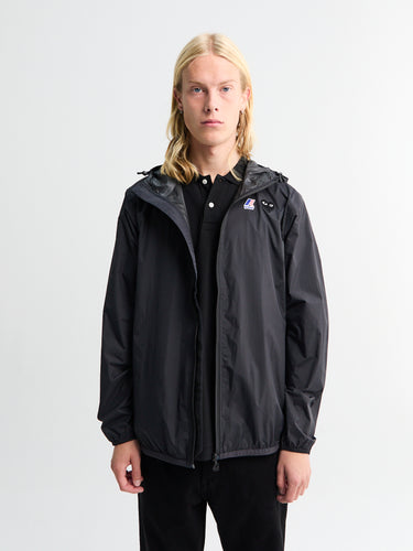 CDG Play x K Way Full Zip Packable Jacket in Black