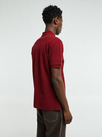 Comme des Garçons PLAY - U T-Shirt Red Emblem Knit in Burgundy