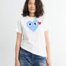 Comme des Garçons PLAY - U T-Shirt Red Emblem in Blue