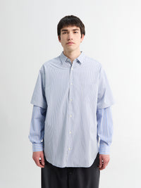 Comme des Garçons Homme - Layered Longsleeve Shirt in Blue