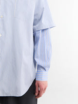 Comme des Garçons Homme - Layered Longsleeve Shirt in Blue