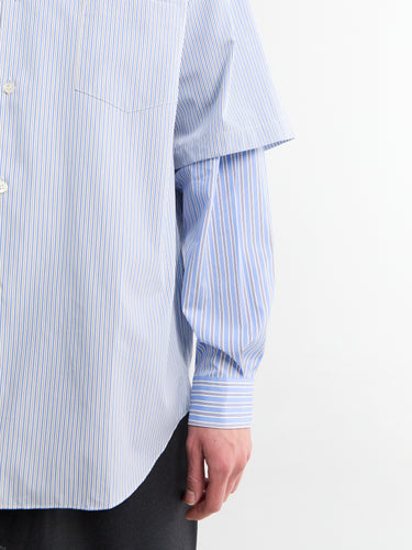 Comme des Garçons Homme - Layered Longsleeve Shirt in Blue
